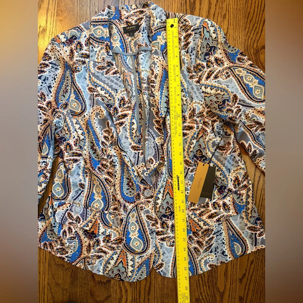 Marée Pour Toi Plus Paisley Print Blazer – Multicolor – Size 16
NWT Blue - Image 10