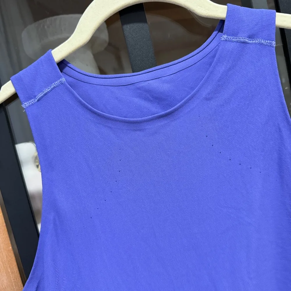 Lululemon SenseKnit Running Tank top Charged Indigo Purple Cropped workout - Image 6