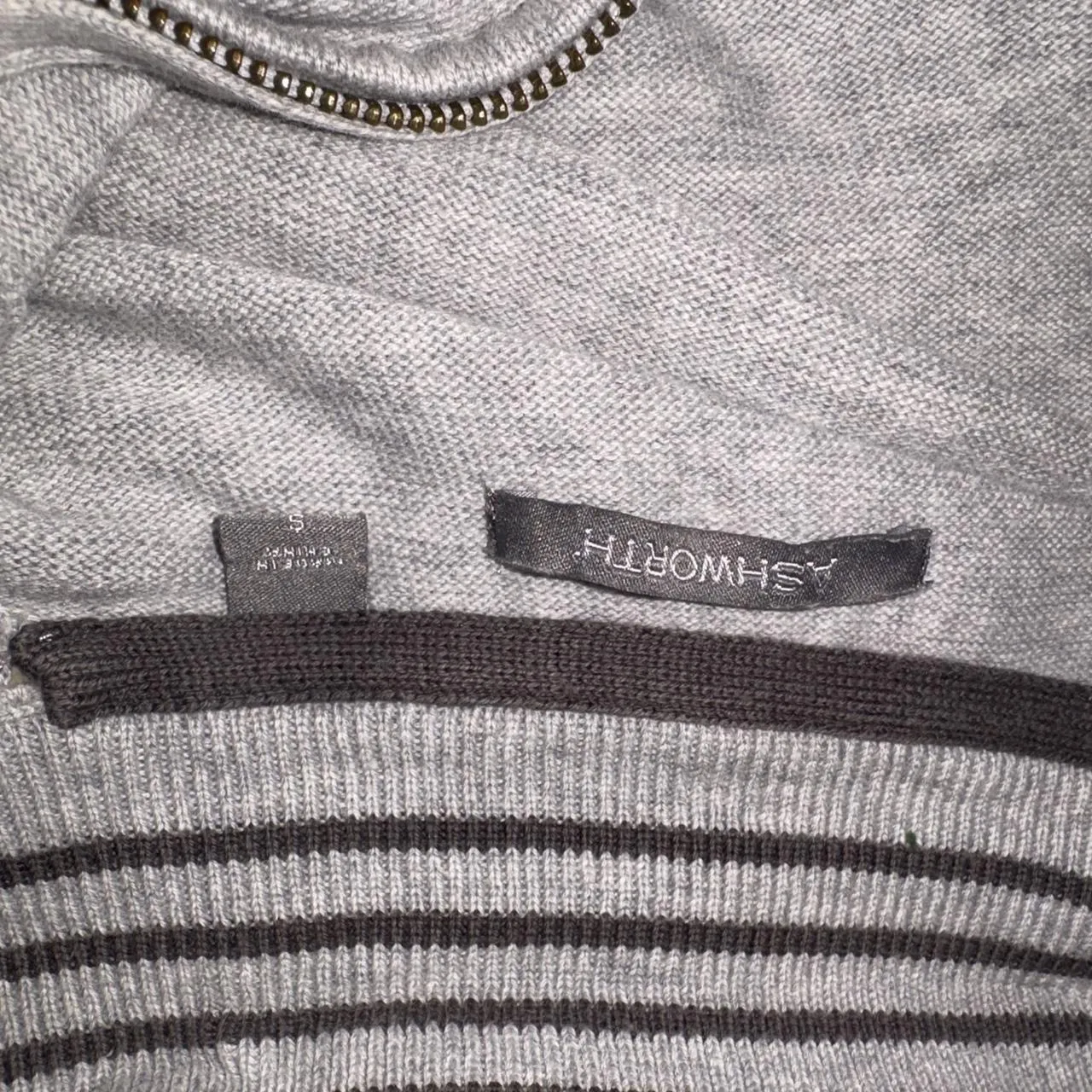 Ashworth UCLA Gray Half Zip Sweater - Image 7