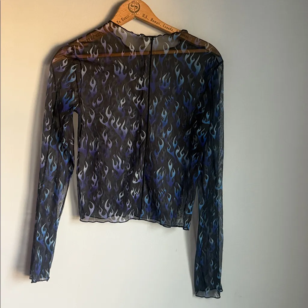 UNIF Desire sheer longsleeve top Medium - Image 3