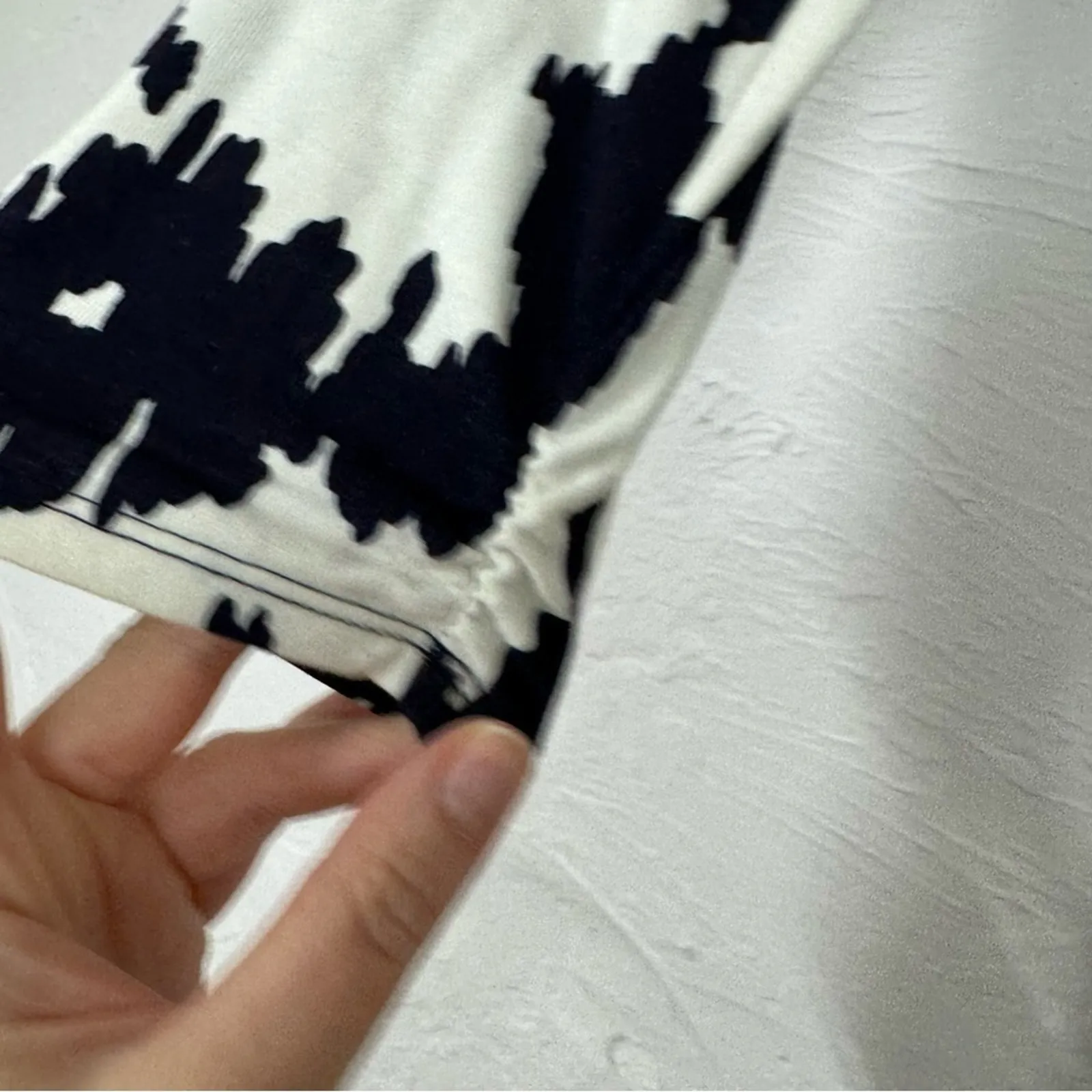 Cabi Navy Blue & White 3/4 Sleeve Jersey Knit Casual Dress Womens S  Scoop Neck - Image 3