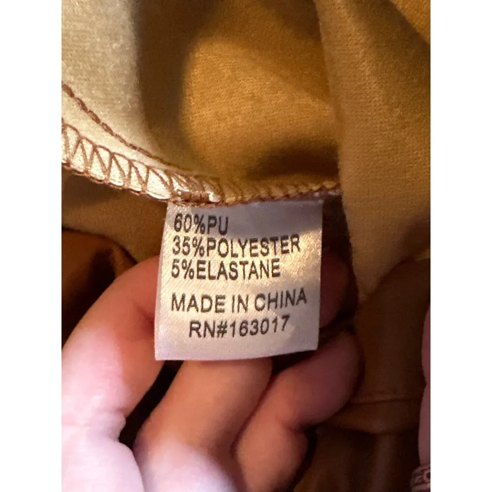 NWT Princess Polly Brown Vegan Leather ‘Braden’ Flare Bootcut Pants Size 8 - Image 7