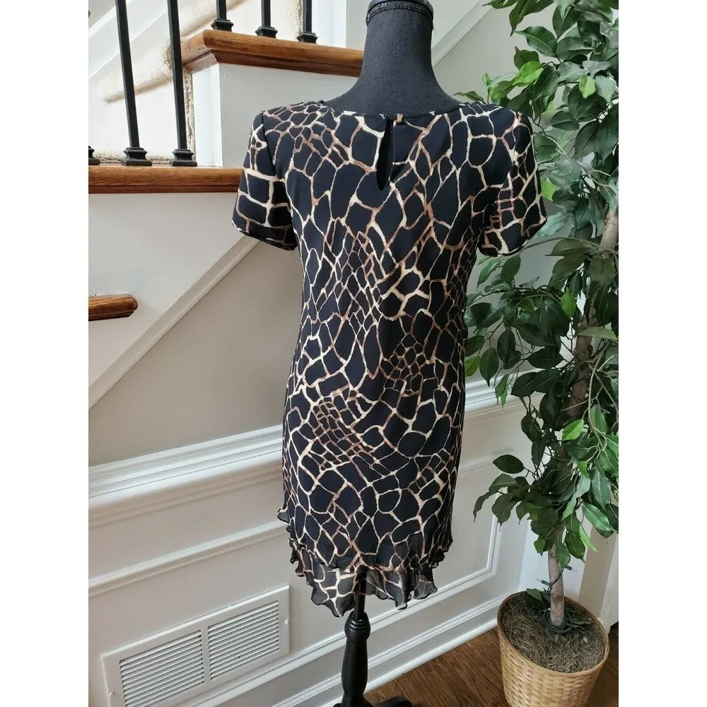 Liz Claiborne Women's Blue Rayon Dress Size 4P - Image 7