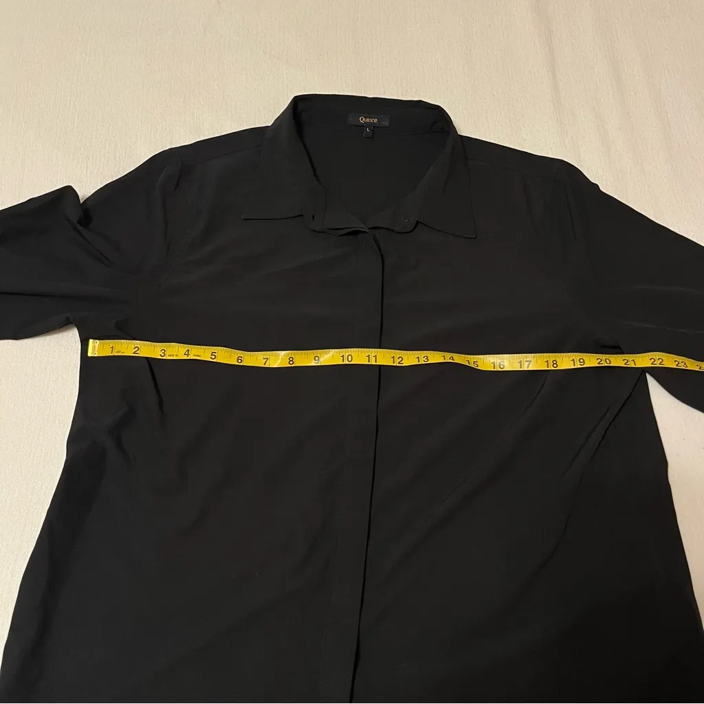 Quince Black Performance Tech Blouse Button up Shirt - Image 4