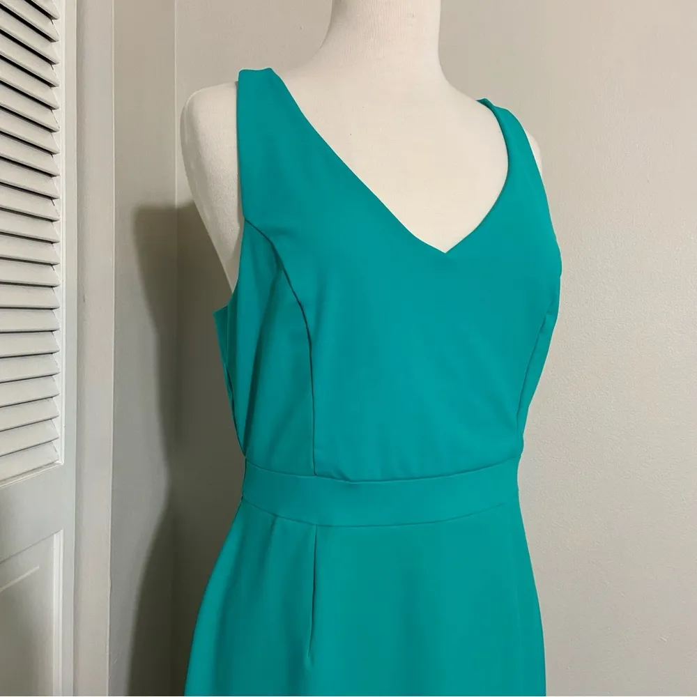 Cynthia Rowley Aquamarine Fitted Nylon Sleeveless Dress L Large - Image 2
