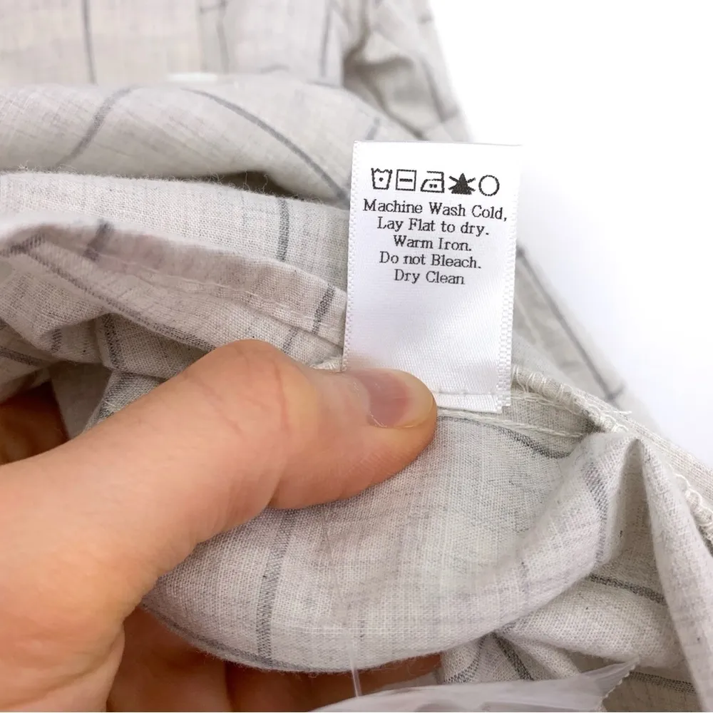 NOT MONDAY Kennedy Windowpane Shirt Light Grey XS - Image 7