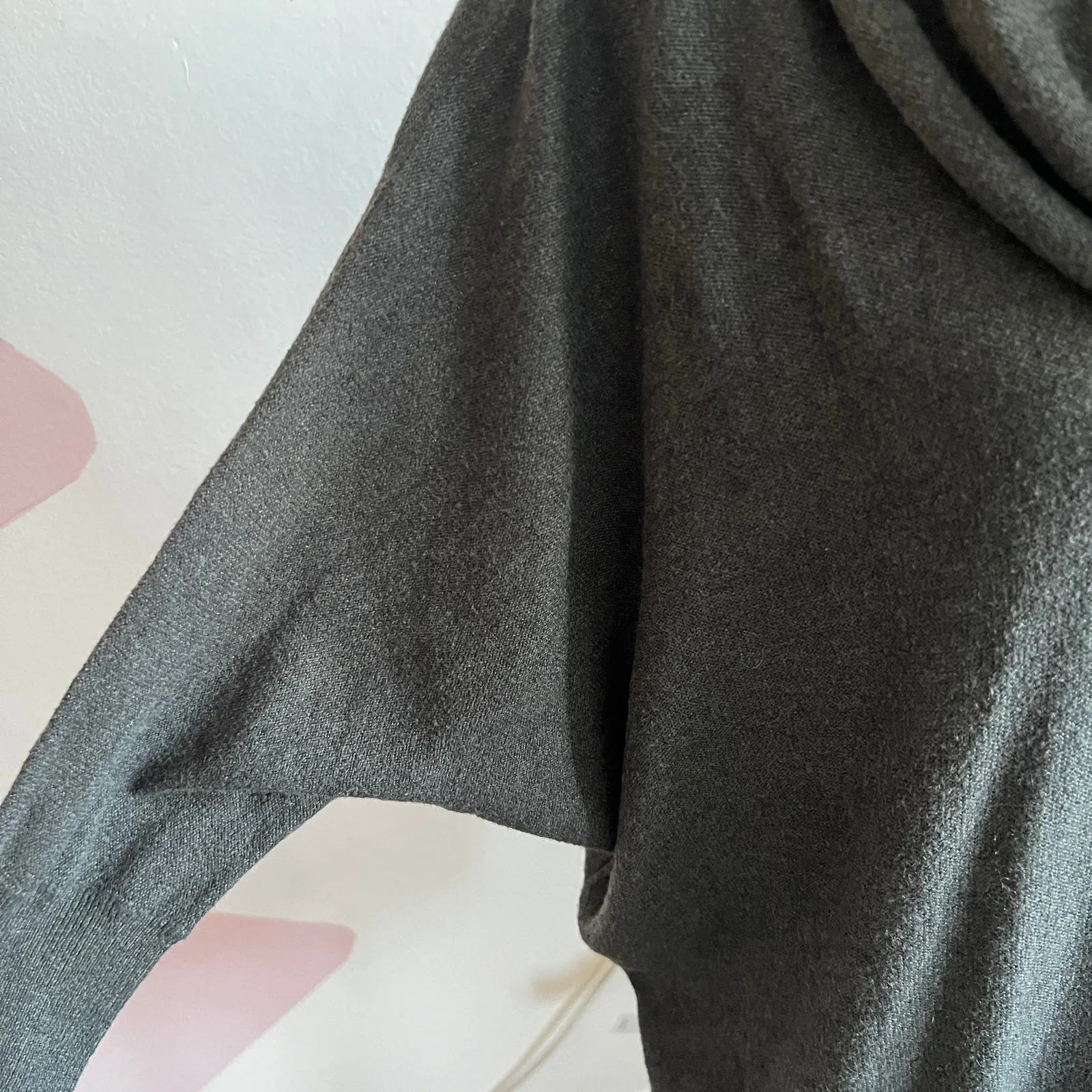 Anthropologie Between Me and You Gray Batwing Sweater Boho Slouchy Knit‎ Large - Image 2