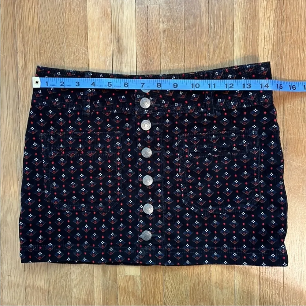 Free people We The Free Joanie corduroy navy mini skirt size 24 = 00 or XXS - Image 13