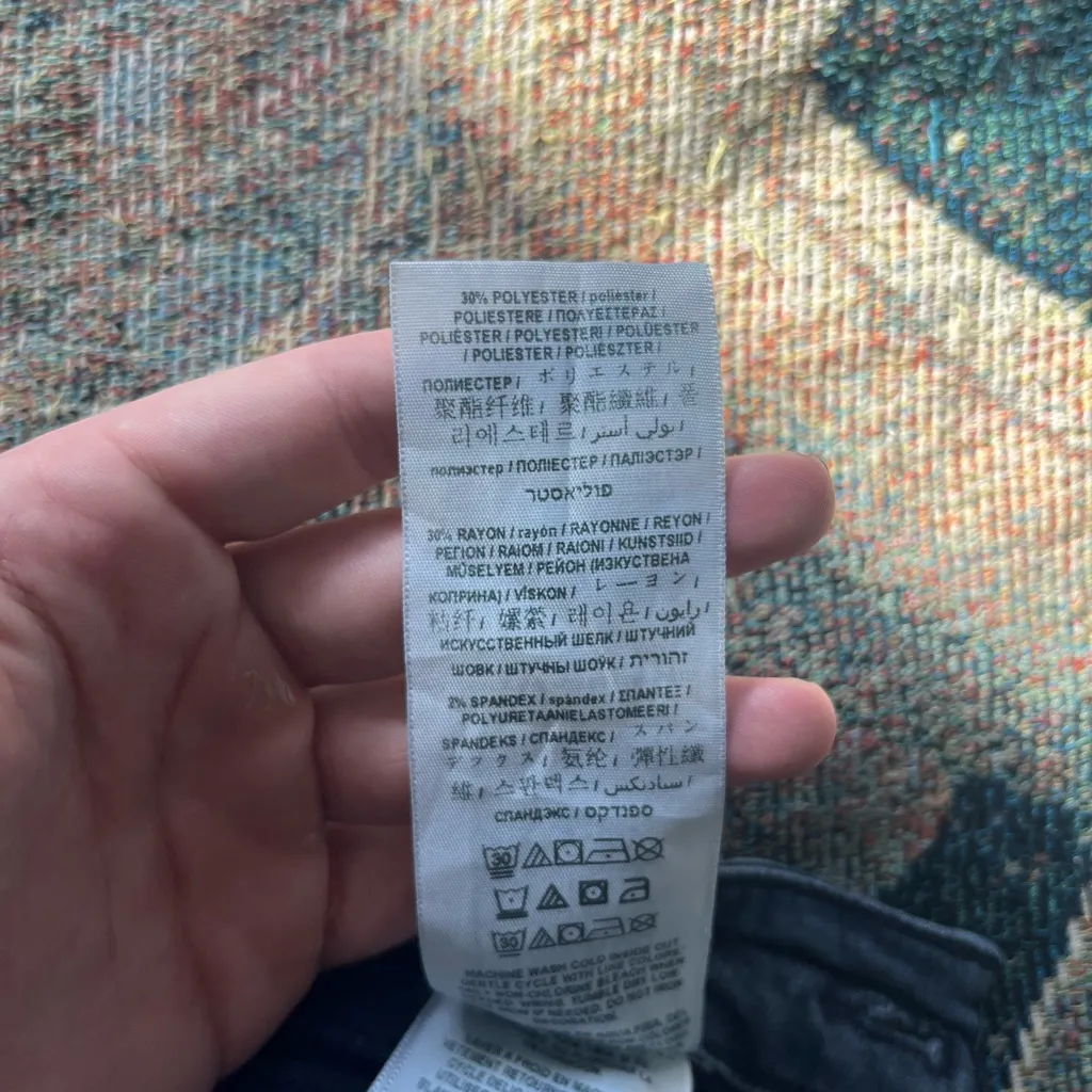 Guess High Rise Button Fly Skinny Jeans Dark Wash Women’s 25 Stretch Denim - Image 16