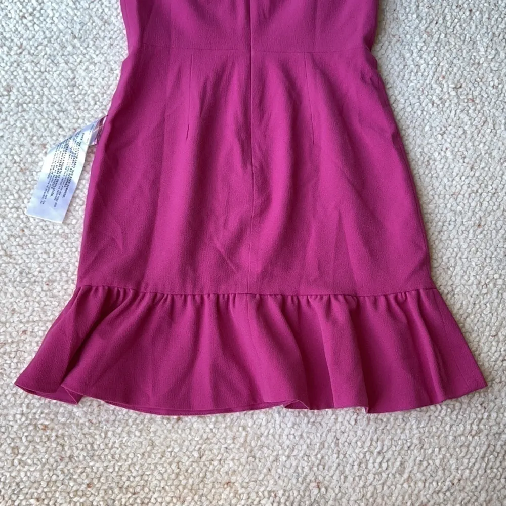 Dress‎ the Population Mira Ruffle Hem Hibiscus Pink Dress Medium - Image 11