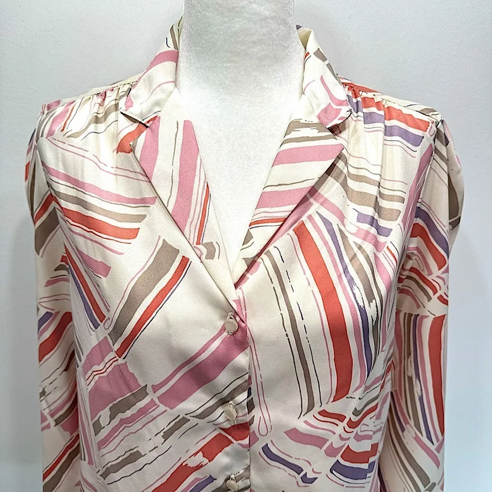 Levi Strauss & Co. Vintage 70s 80s Patchwork Print Blouse Union Made in the USA - Image 3