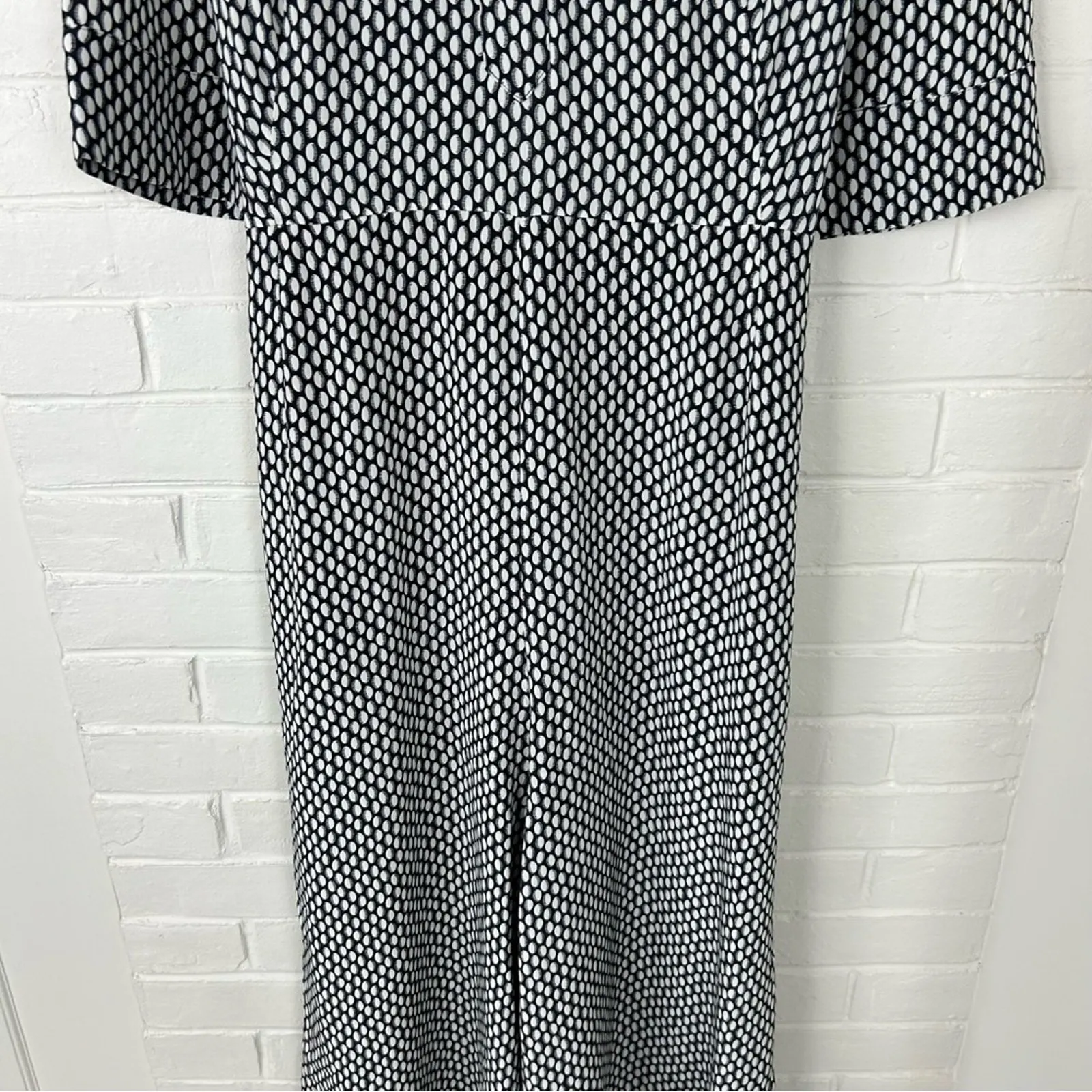 L.K.Bennet London Lorenna Silk Black / White Printed Jumpsuit Size 12 - Image 17