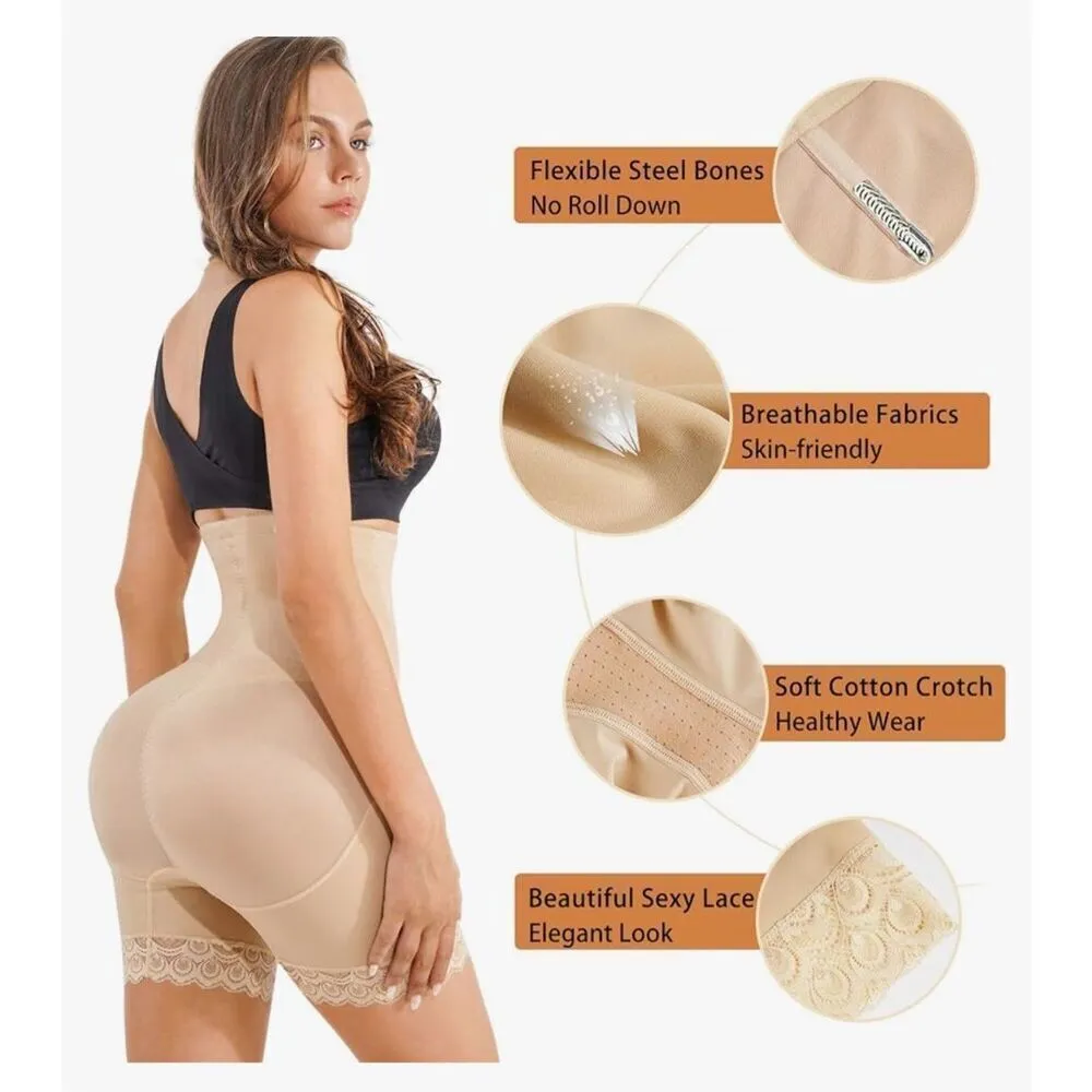 NEW Nebility Tummy Control Lace Butt Lifter Shapewear S Tan - Image 5
