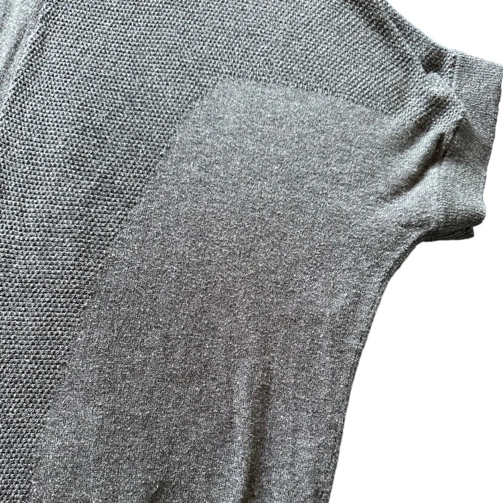 Retro American Eagle Outfitters Gray Cropped Button Down Sweater Size XXL - Image 5