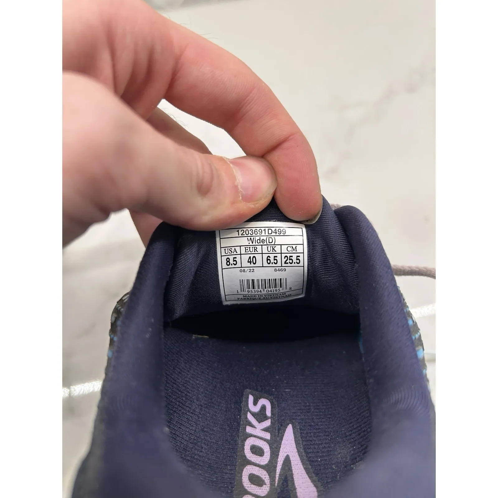 Brooks Glycerin GTS 20 Purple Blue Running Shoes Sneakers Womens 8.5 D 8.5D Wide - Image 7