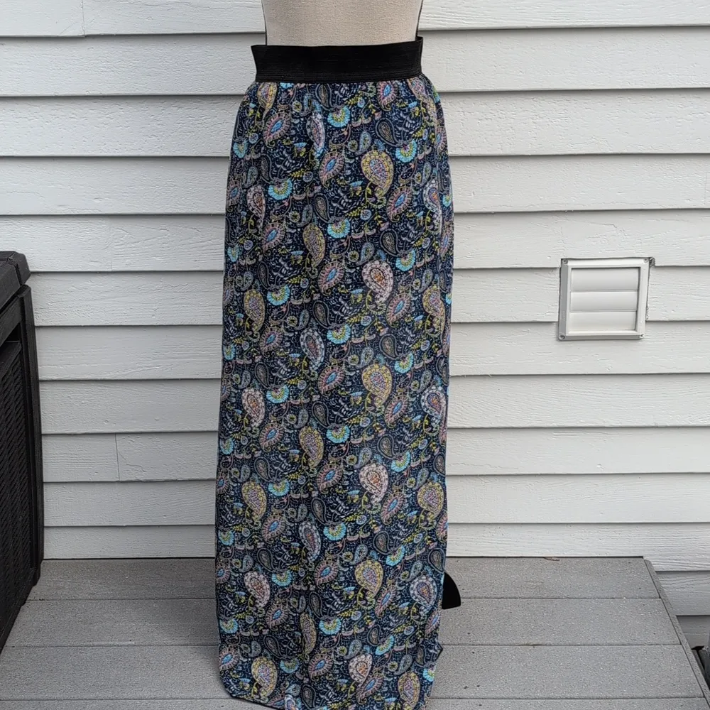 NWT Socialite Sheer Hollow Out Maxi Skirt| Paisley Print Maxi Skirt - Image 4