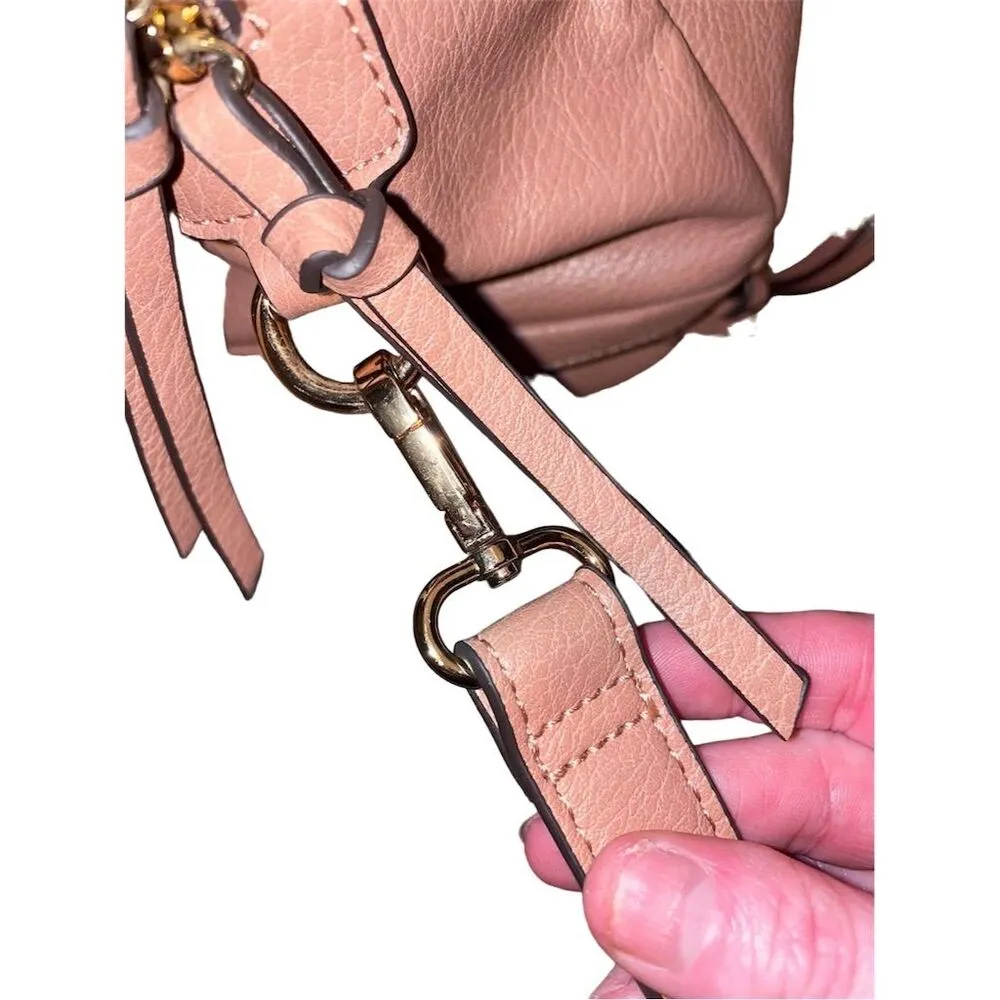 Sole Society Mason Blush Pink Vegan Leather Weekender Duffle Bag large - Image 14