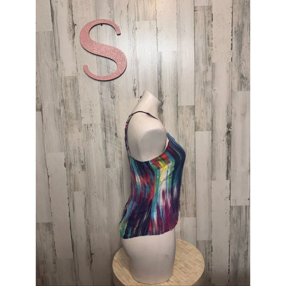 Hang Ten Multicolor Tie-Dye Strappy Back Tank Top – Size Small - Image 2