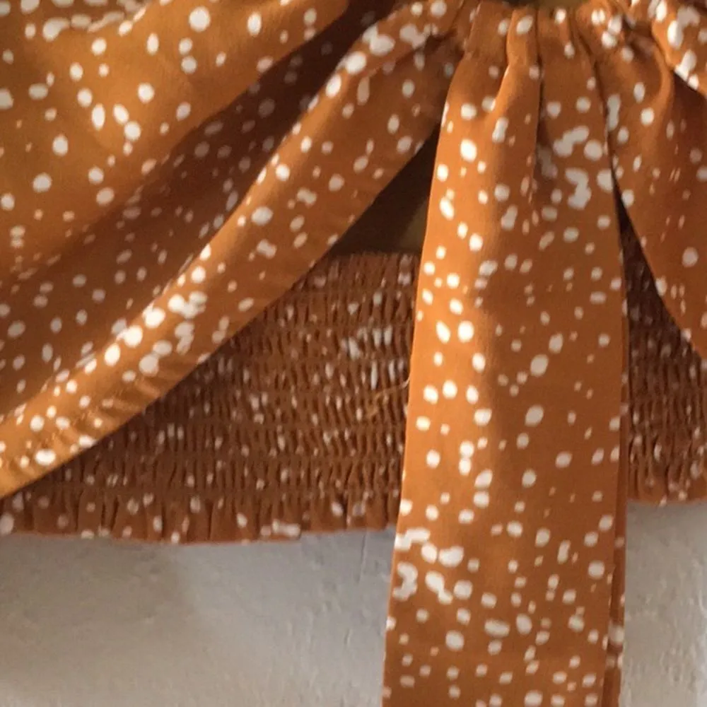 VICI x Jill • Rust Polka Dot Cut out with Tie - Image 7