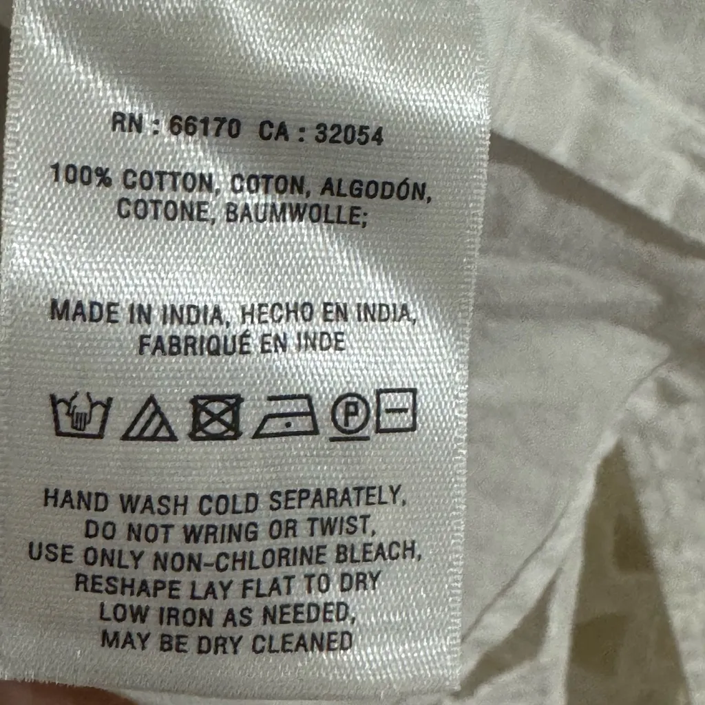 Anthropologie Eclipse Eyelet Skirt white Size 4 - Image 9