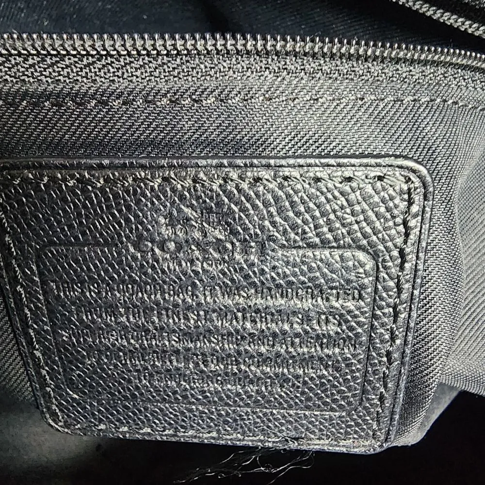 Coach Purple Pebbled Leather Turnlock Tote Bag - Image 6