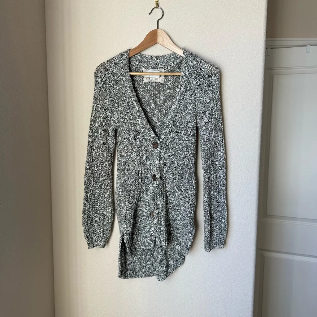 Anthropologie Angel of the North Mori Cardigan Size XS Gray - Image 3
