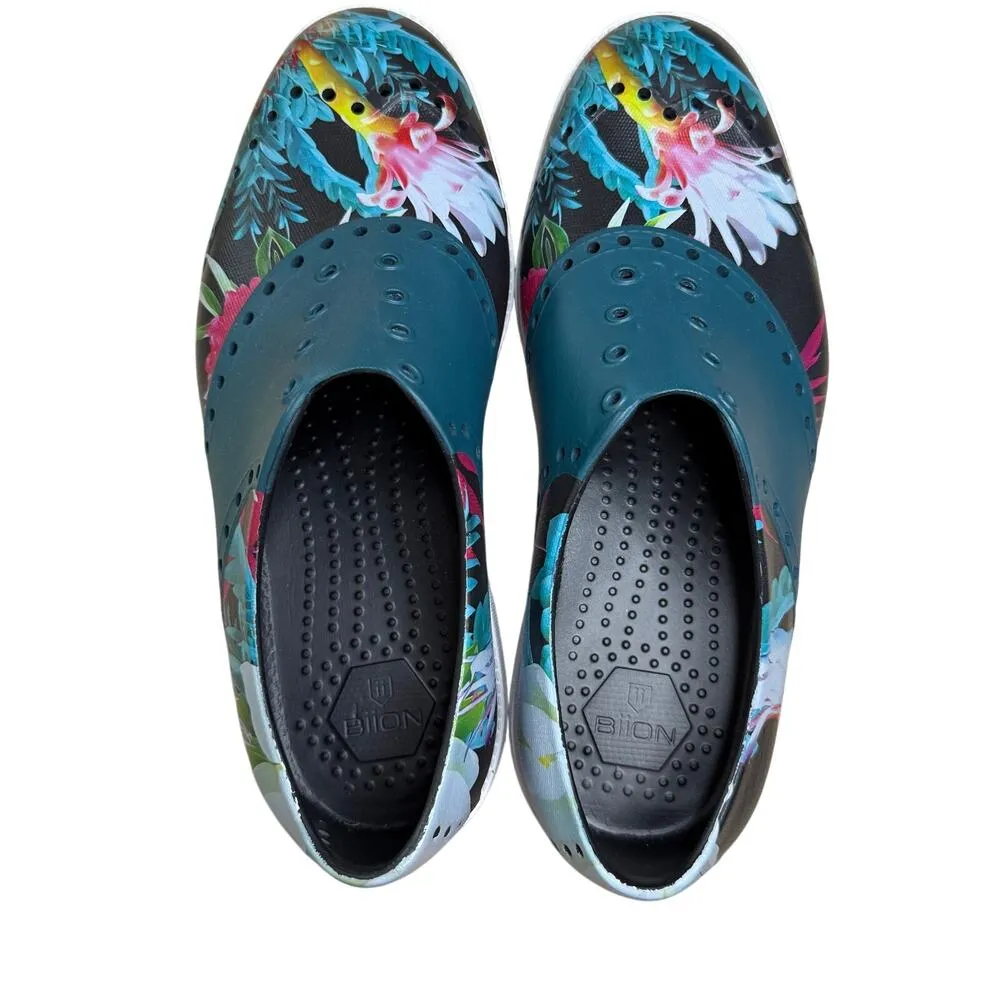 Biion Women's Spikeless Golf Shoes Jungle Night Print Black Blue Size 7 - Image 2