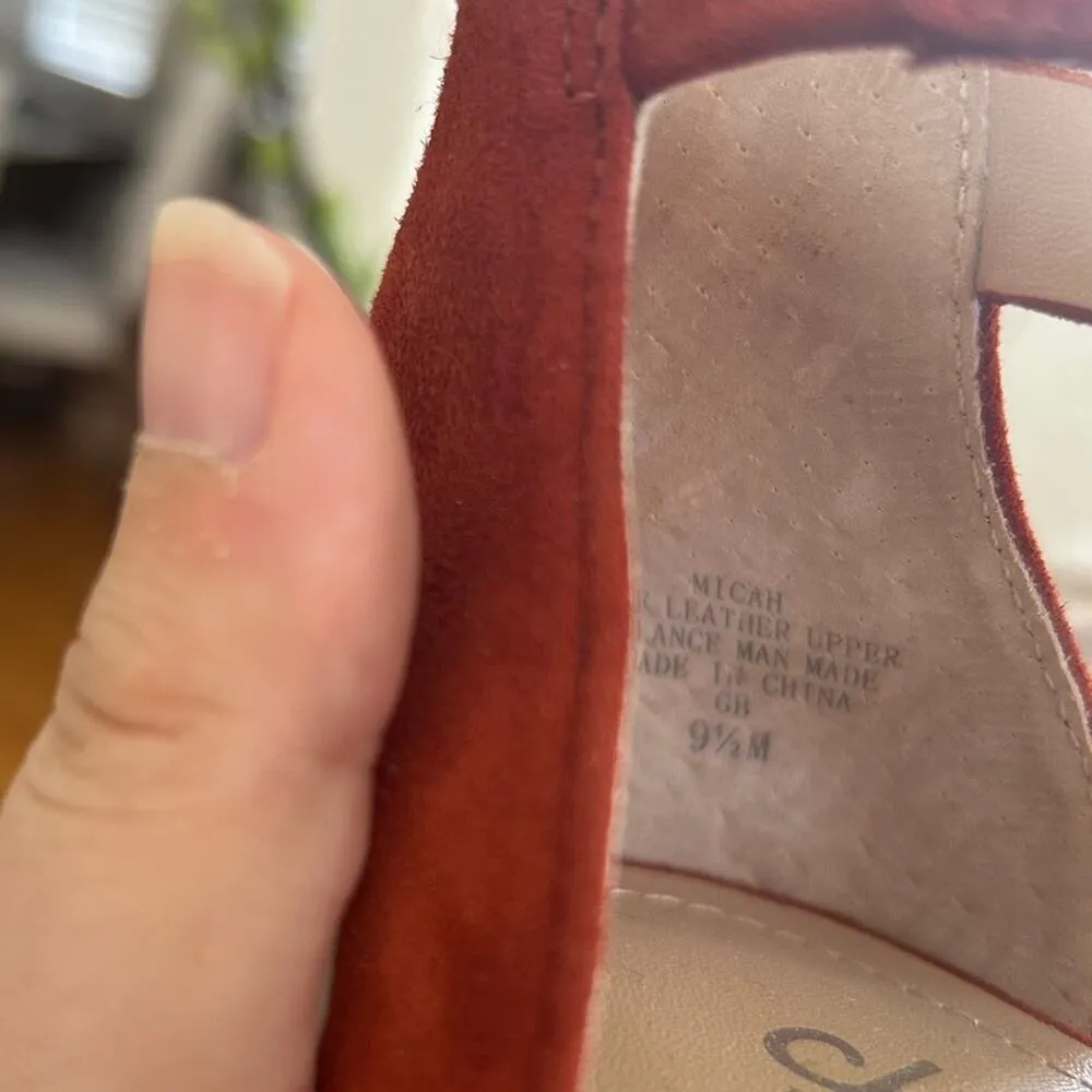 Charles David Micah Burnt Orange Red Caged Heeled Sandal - Image 7