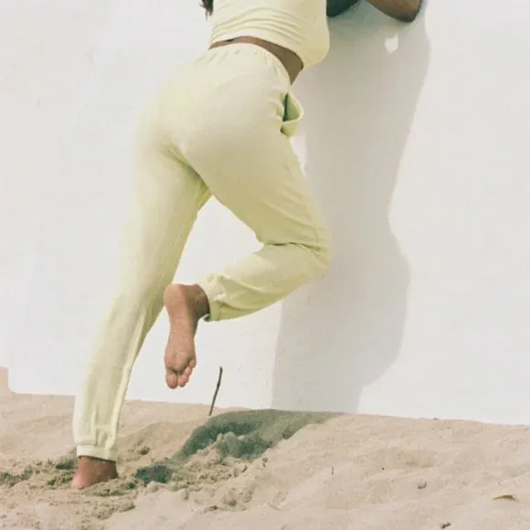 Jaya Terrycloth Pants in Lemongrass Size XS/S NWT - Image 11