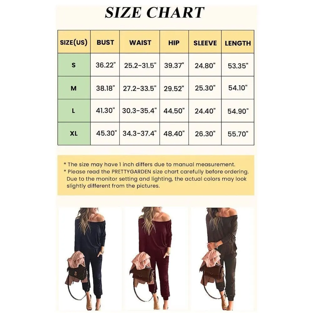 NEW PRETTYGARDEN Casual Jumpsuit Off Shoulder S - Image 3