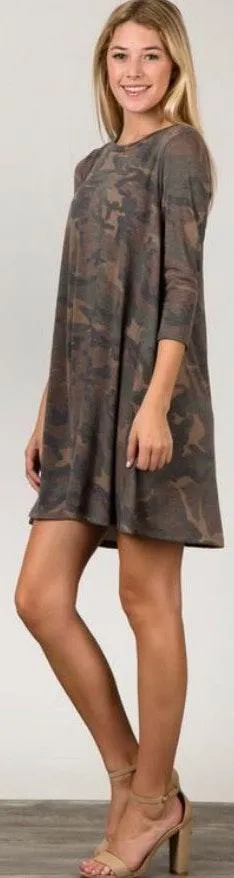 Vintage Camo Lace Up Dress - Image 2