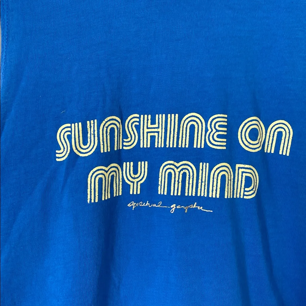 Spiritual Gangster Sunshine on my Mind blue tank top - Image 2