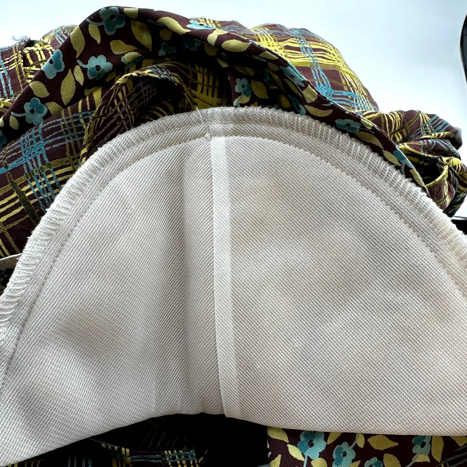 Vintage Desert West Sherry Holt Midi Dress Lace Floral Trim Belted Retro Medium Yellow - Image 3