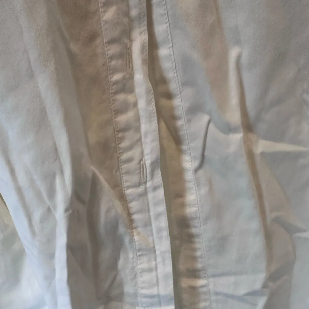 Andion Short Sleeve Button Down White Cotton Peasant Dress Small Victorian - Image 8