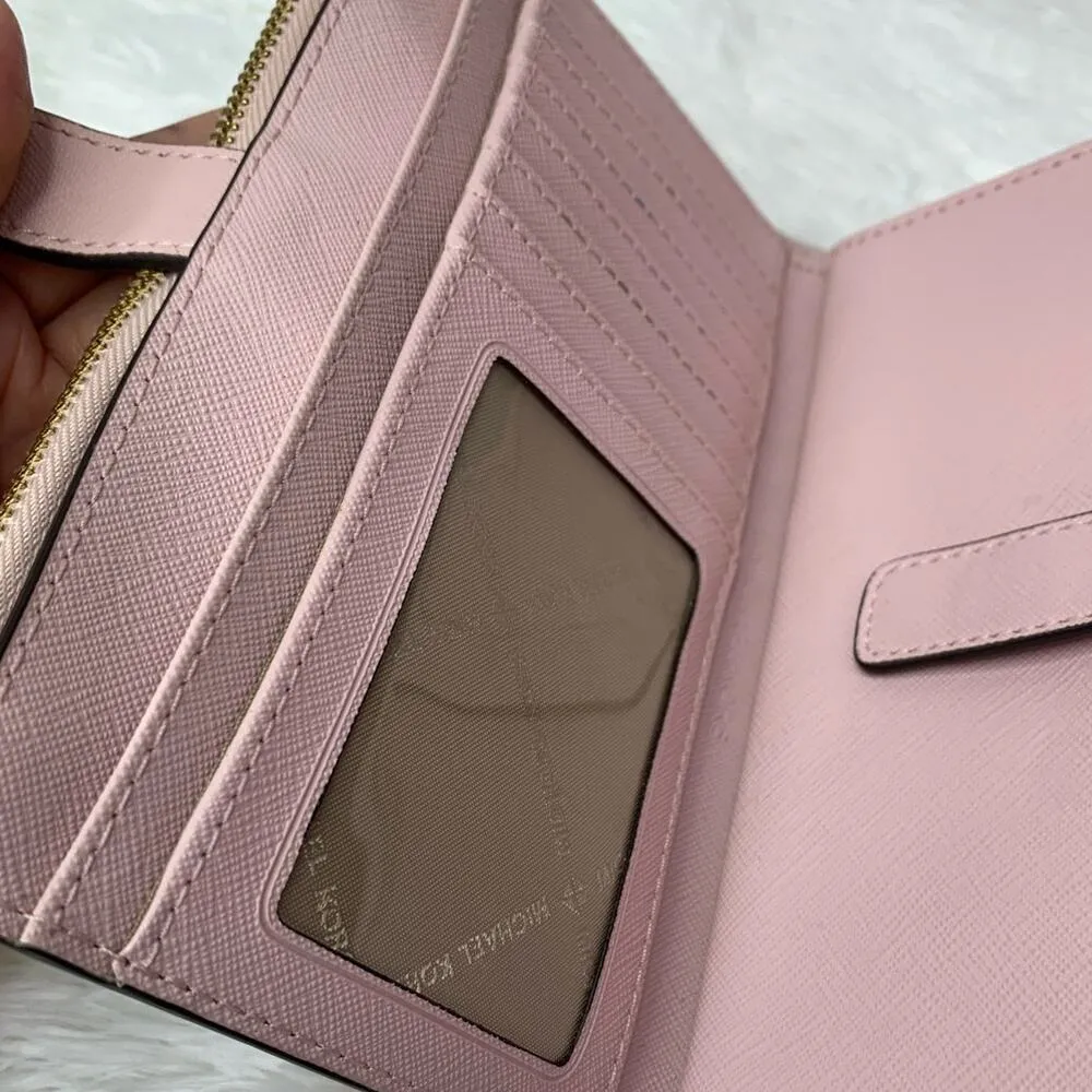 Michael Kors Pink Double Zipper Wristlet / Wallet with Phone Slot - Image 9