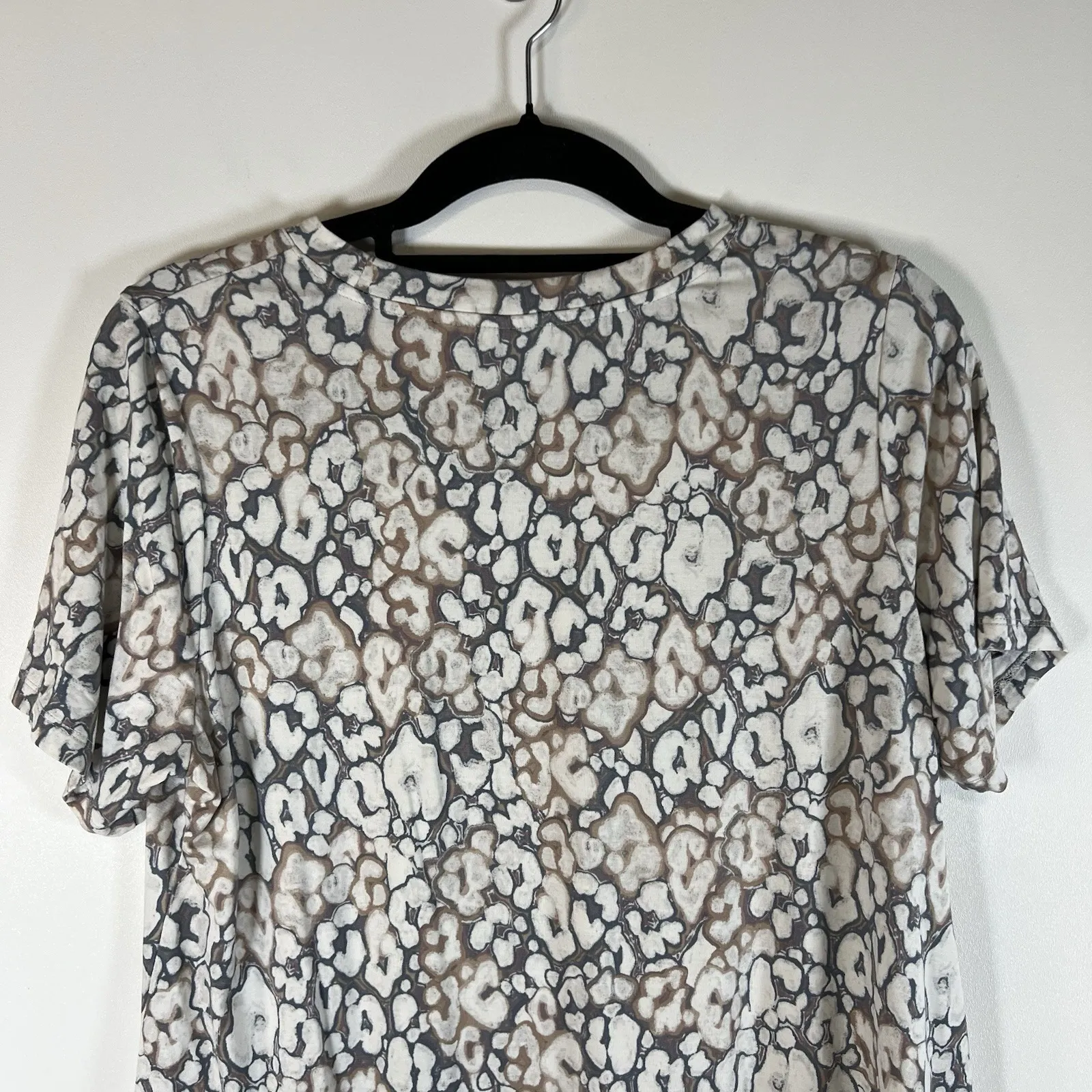 LOGO by Lori Goldstein Size M Tunic Top Peplum Blouse w/ Pockets Multicolor Boho - Image 9