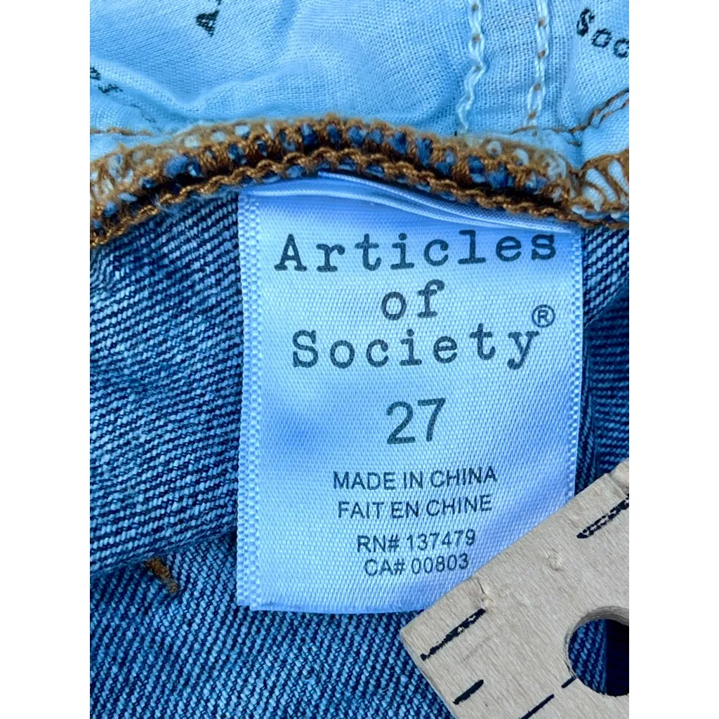 Articles of Society Womens Size Sz 27 Denim Shorts Blue Jean Cut Off - Image 7