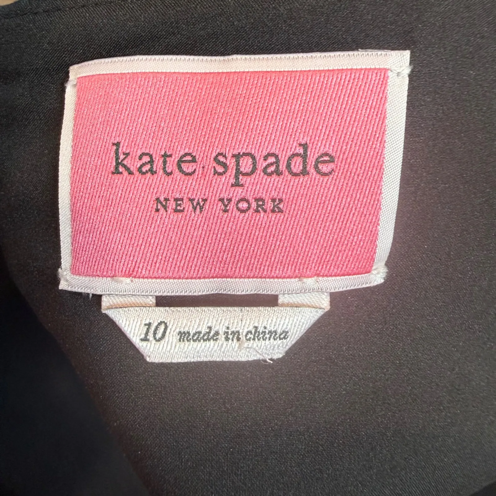 Kate Spade Bow‎ Waist Ponte Dress Short Sleeve Black White Size 10 - Image 6