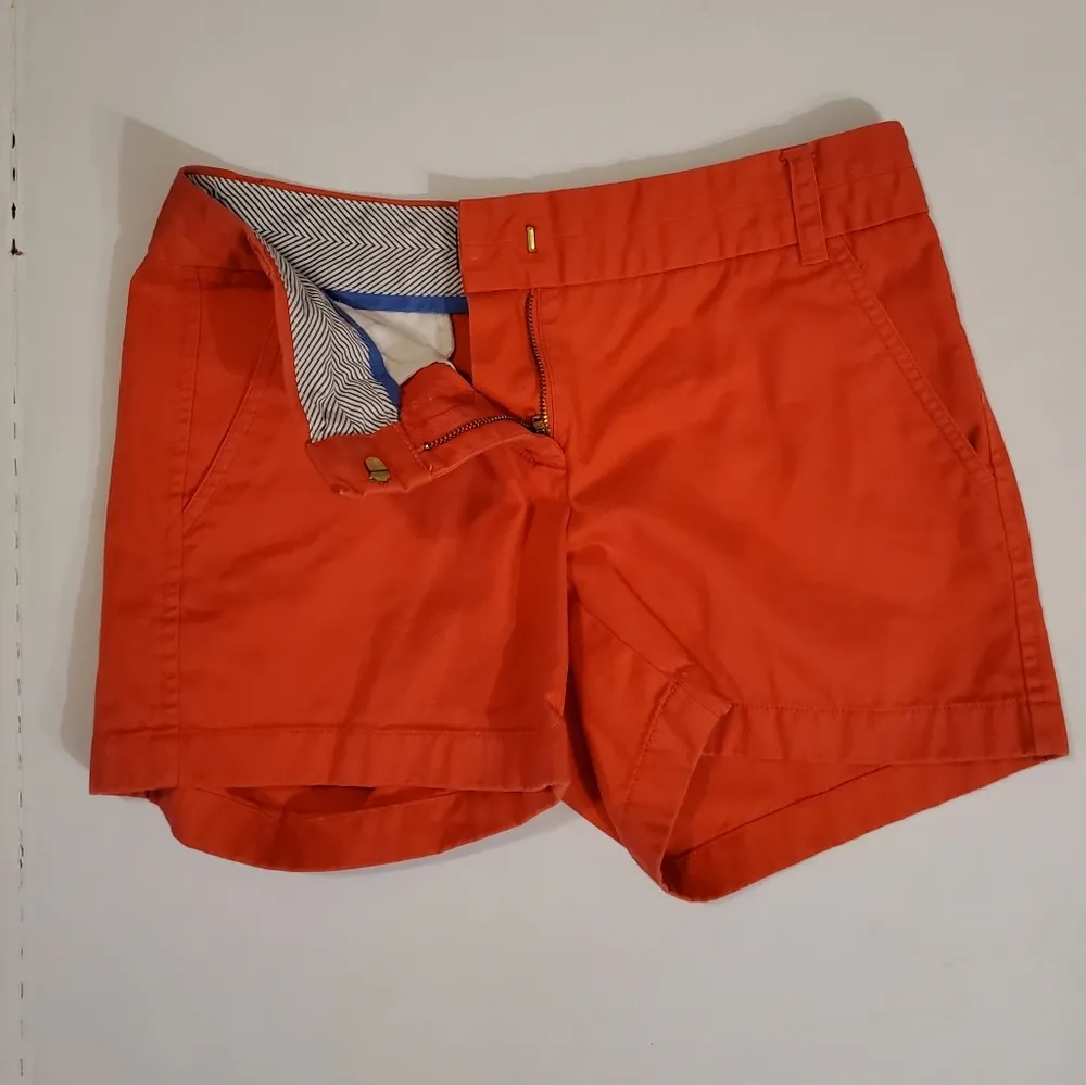 J.Crew Womens Red Chino Shorts Sz:2 - Image 4