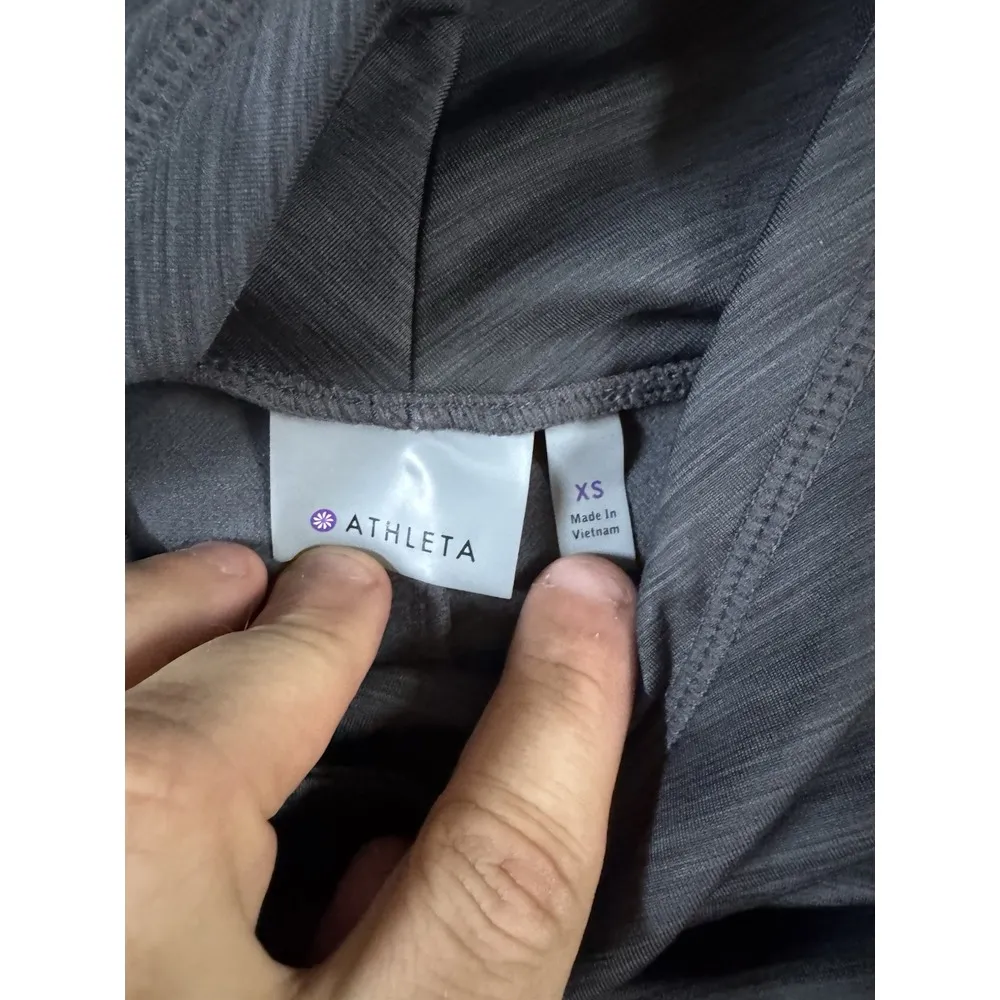 Athleta‎ Womens Sweatshirt M Dark Gray Stowe High Neck Pullover Sweater - Image 5