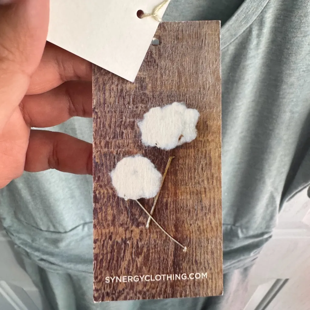 Synergy Organic Clothing Meredith Dress Kyanite Green Gray – Size S – NWT - Image 15