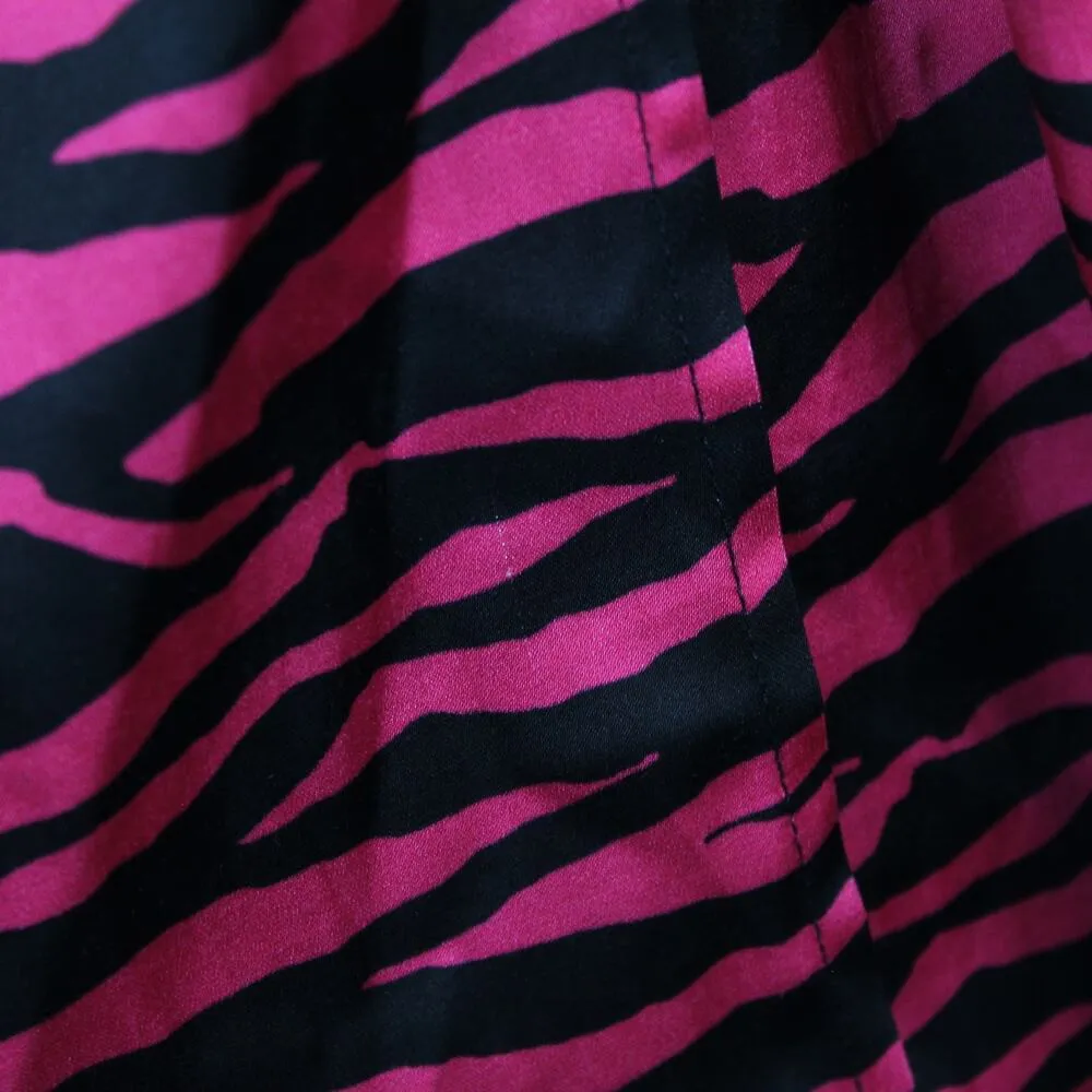 The Andamane Brandy Pink & Black Zebra Print Mini Wrap Dress Size M - Image 11