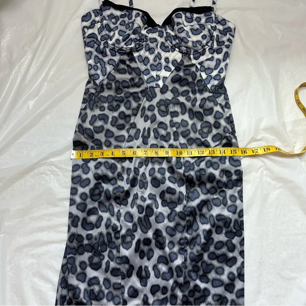 Just Cavalli by Roberto Cavalli blue Leopard Print Bustier Dress sz S. See info - Image 12