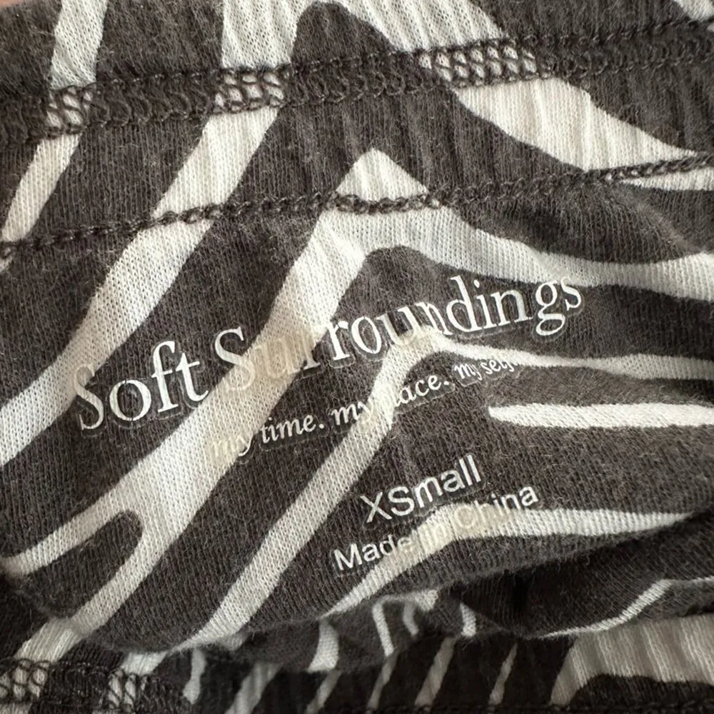 Soft Surroundings  Zebra Layered Tiered Maxi Skirt Lagenlook Cottage Animal Print - Image 2