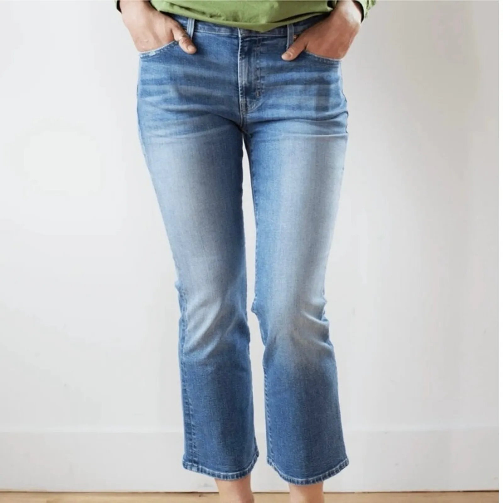 Edwin Lark Ankle Boot Kick Jean Paradigm Wash 27” Inseam Mid Rise Size 32 Waist Blue - Image 13