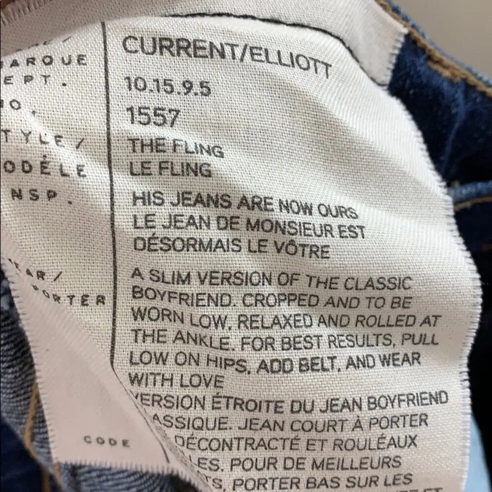 Current/Elliott The Fling Distress Boyfriend Jeans - Image 5