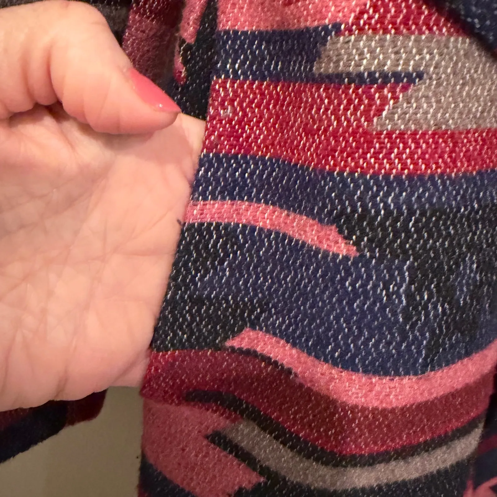 Tabitha by Anthropologie Leona Wrap Coat Women's Multi Aztec Western Boho Hippie - Image 10