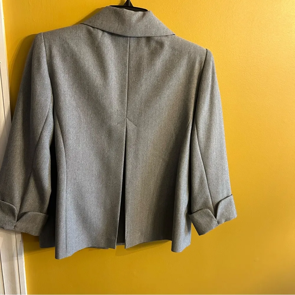 Giorgio Sant' Angelo 2 piece ladies herringbone grey professional pant suit 6 P Gray Size 6P - Image 10