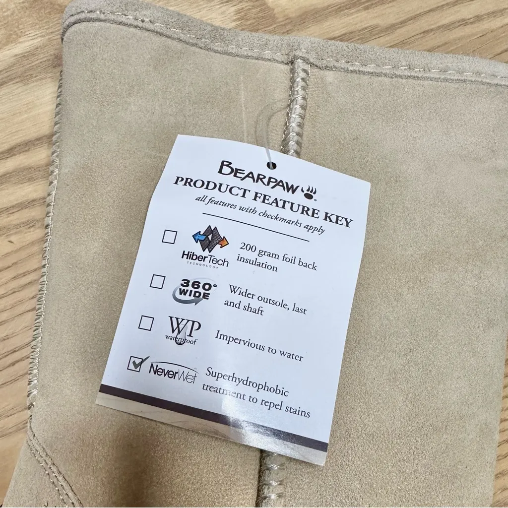 NEW BearPaw Retro Elle Oat Suede Leather Colorful Striped Platform Sole - Image 4