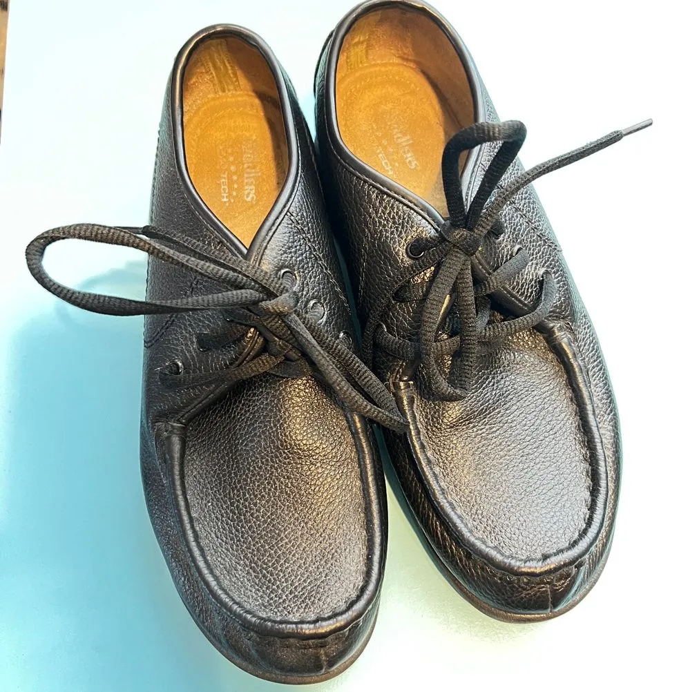 Lot of 2 Size 9 Cuddlers Black Work Shoes and Black Slip On Knock Around Shoes - Image 1